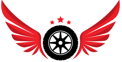 red car tire transportation free logo